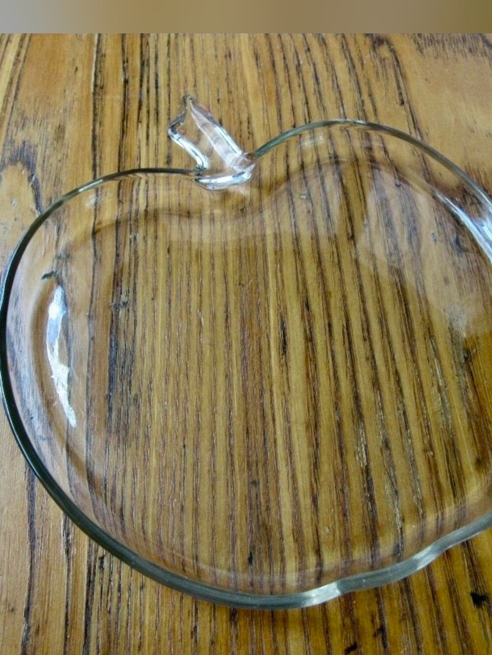 4PC Set Vintage 1950s Hazel-Atlas Orchard Clear Glass Farmhouse Plates